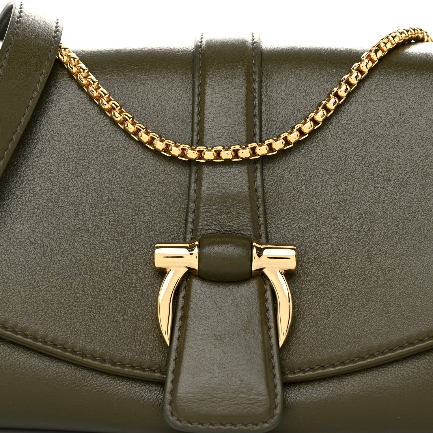 Salvatore Ferragamo Calfskin XS Front Flap Crossbody Bag New Olive 8 of 11