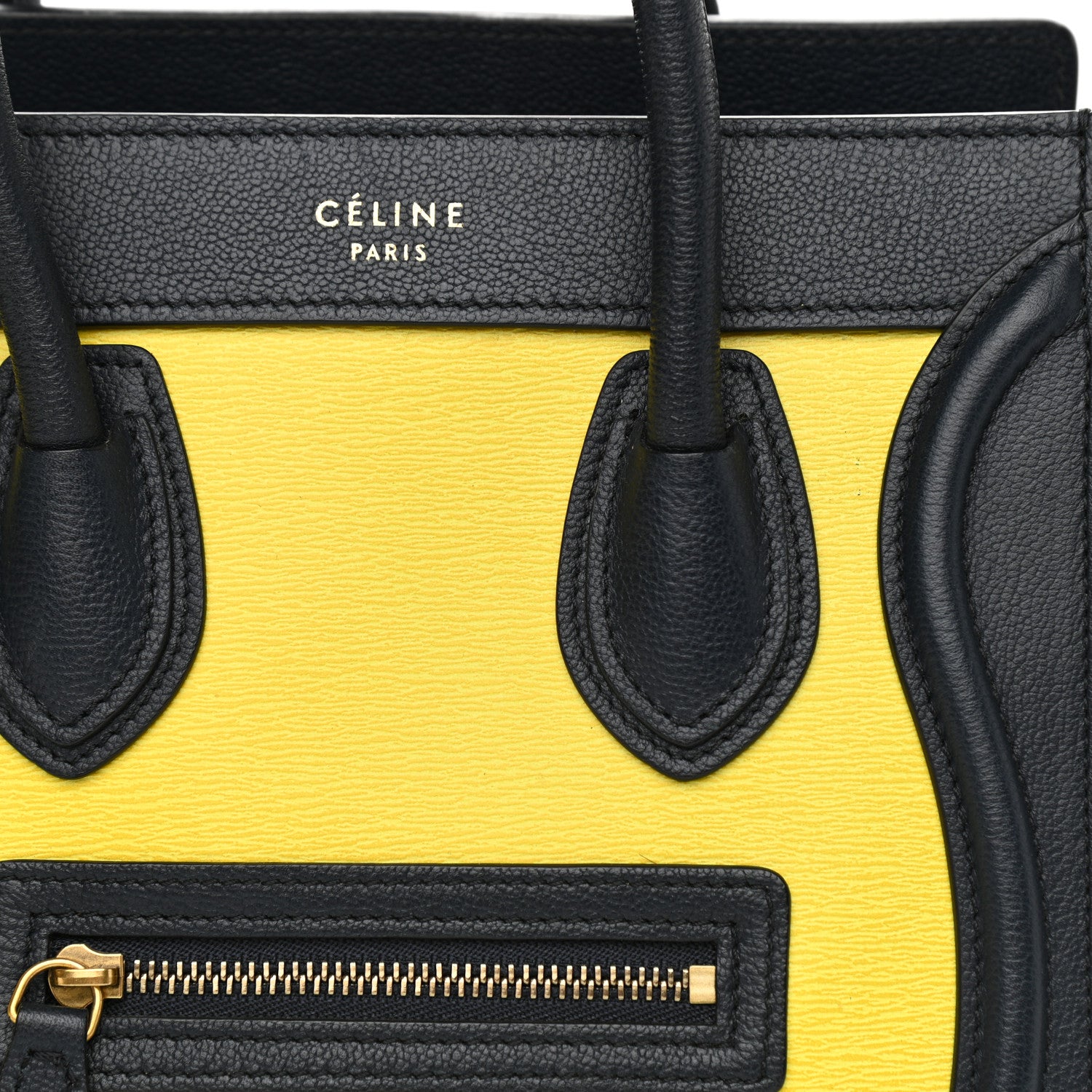 Celine Leige Calfskin Suede Tri-color Nano Luggage Multicolor 8 of 10