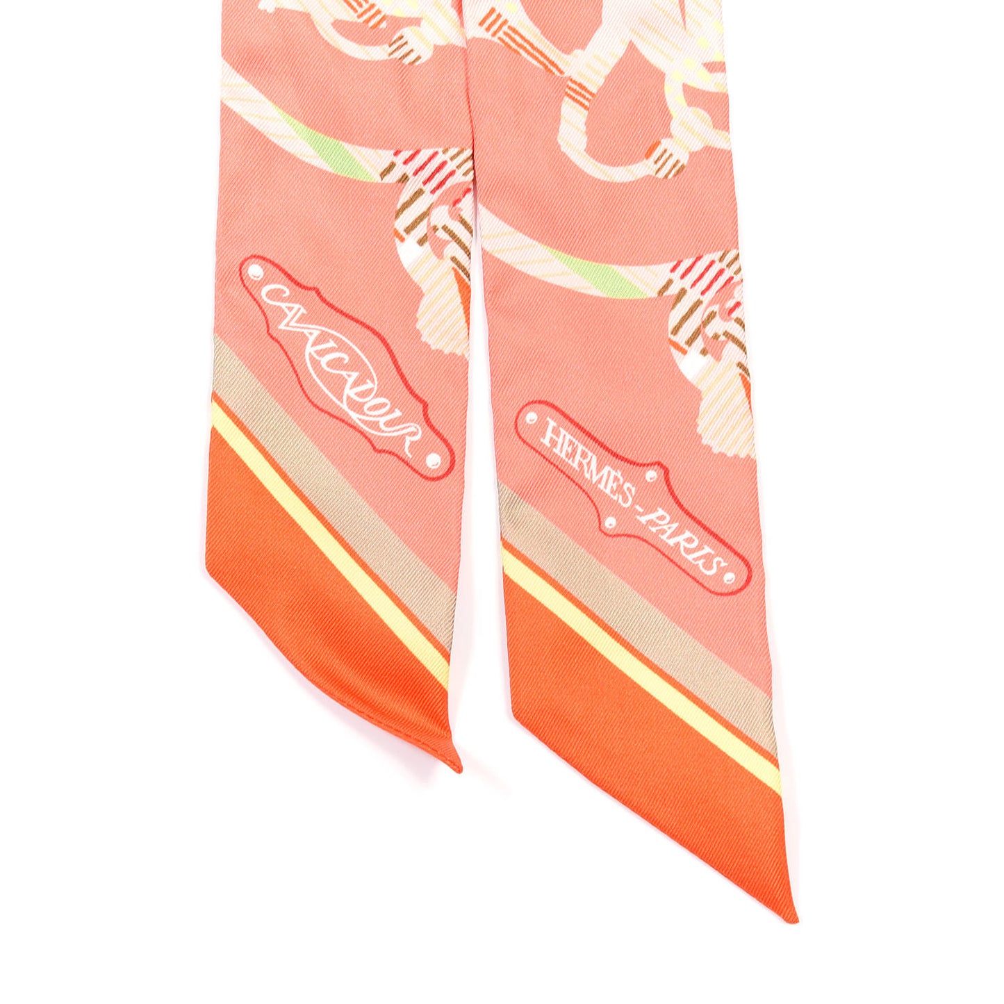 Silk Cavalcadour Morning Twilly Saumon Orange Vert