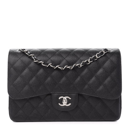 Chanel Caviar Quilted Jumbo Double Flap Black 1 of 12