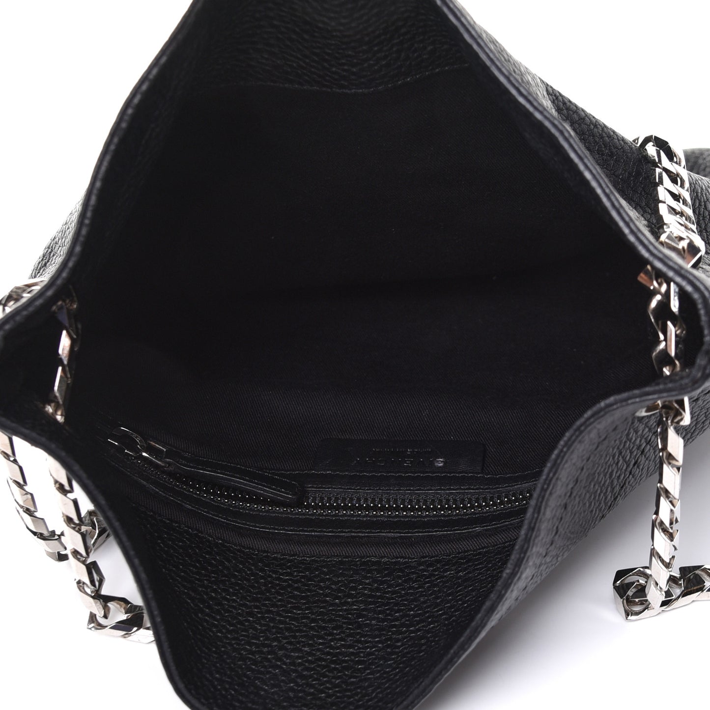 Pebbled Calfskin Large HDG Flat Tote Black