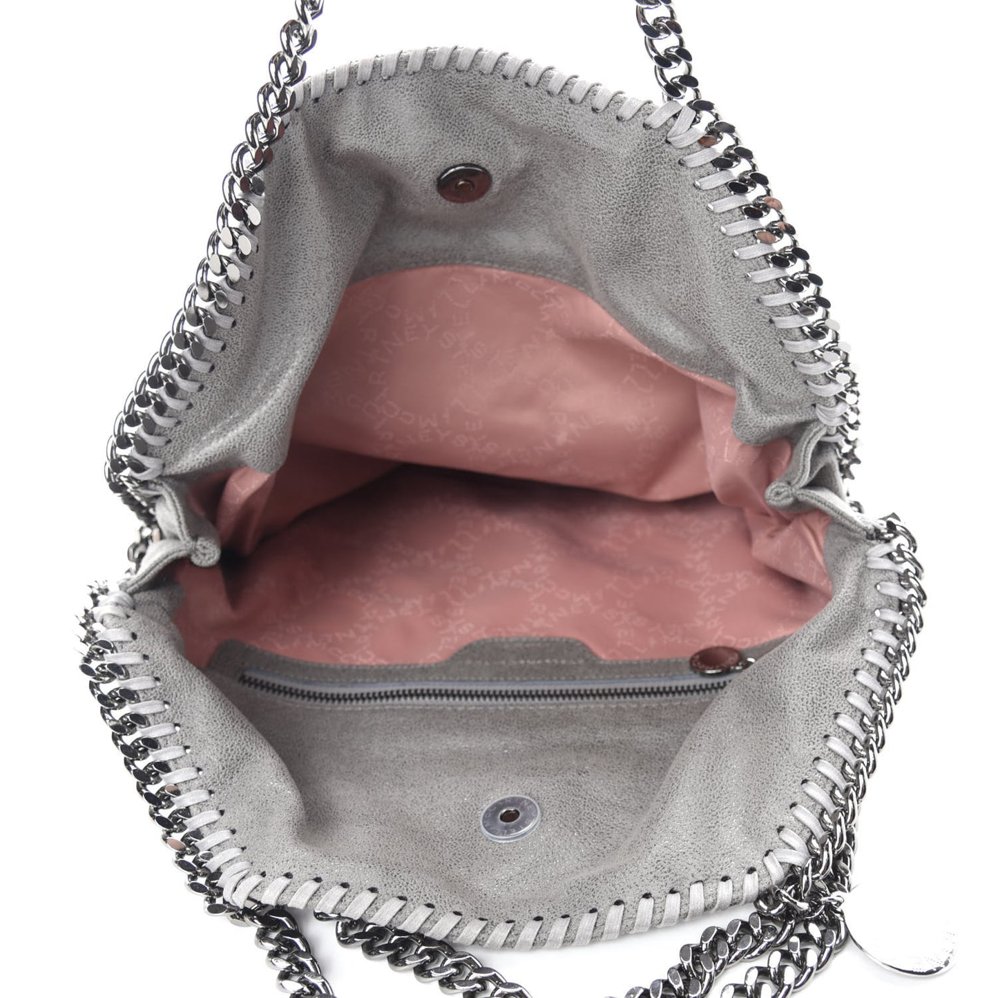 Shaggy Deer Falabella Fold Over Tote Grey