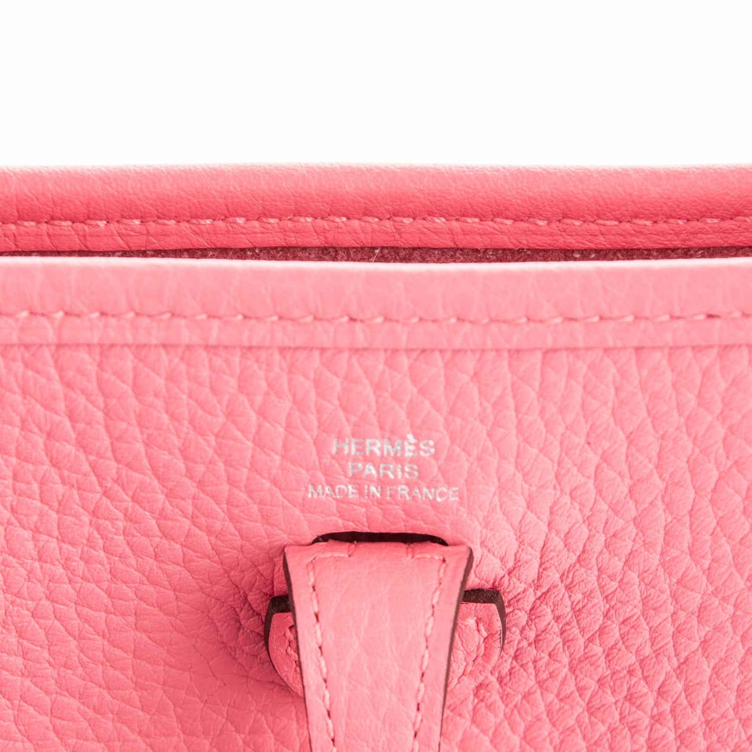 Hermes Taurillon Clemence Amazone Evelyne TPM Rose Azalee Rouge Pivoine 6 of 7