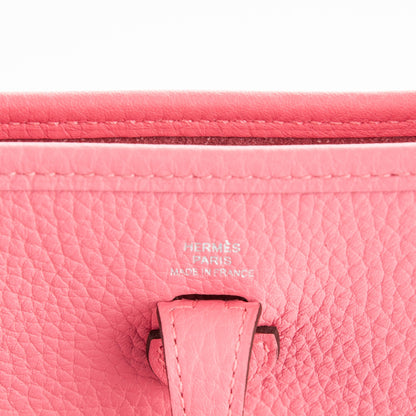 Hermes Taurillon Clemence Amazone Evelyne TPM Rose Azalee Rouge Pivoine 6 of 7