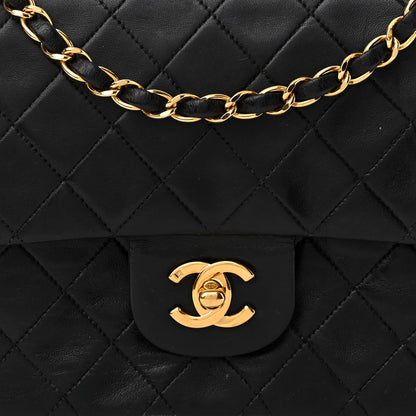 Chanel Lambskin Quilted Medium Double Flap Black 10 of 16