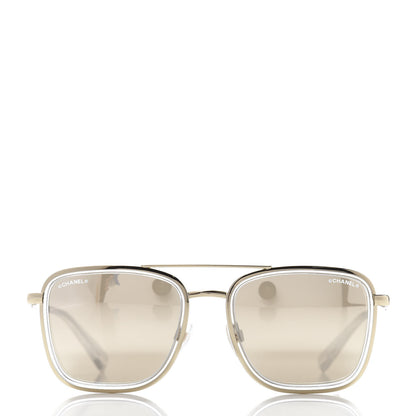 Chanel Metal Pilot Sunglasses 4241 Gold 2 of 8