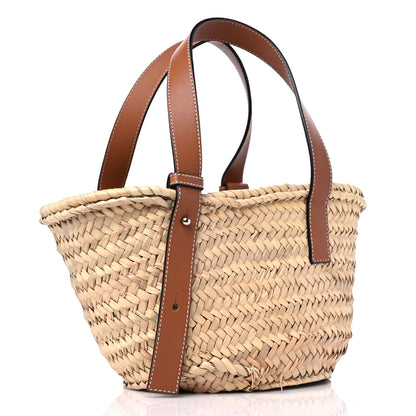 Loewe Raffia Small Basket Tote Bag Natural Tan 3 of 11