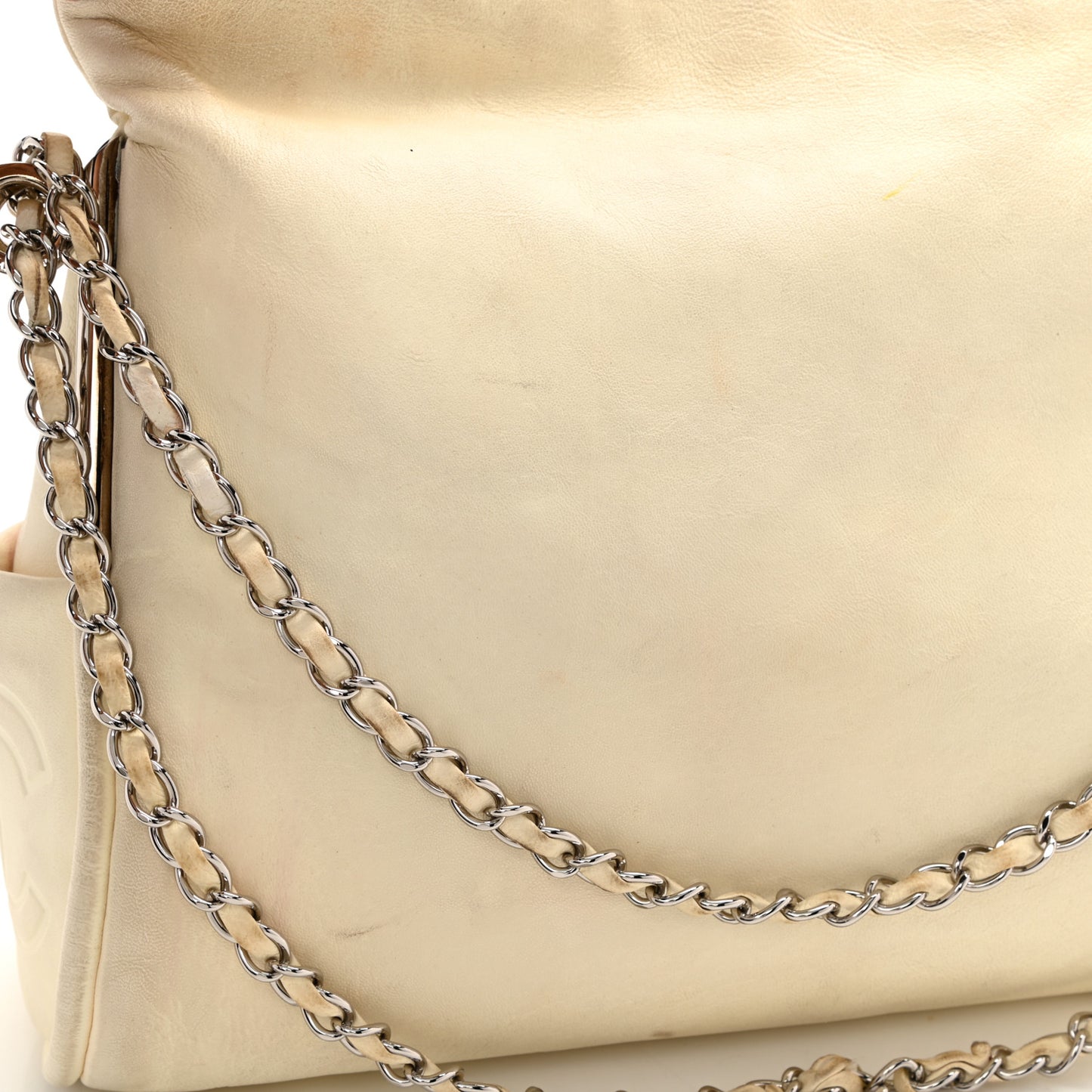 Lambskin Medium Ultimate Soft Tote Ivory