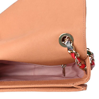 Chanel Grained Calfskin Quilted Small Cuba Top Handle Flap Coral 5 of 10