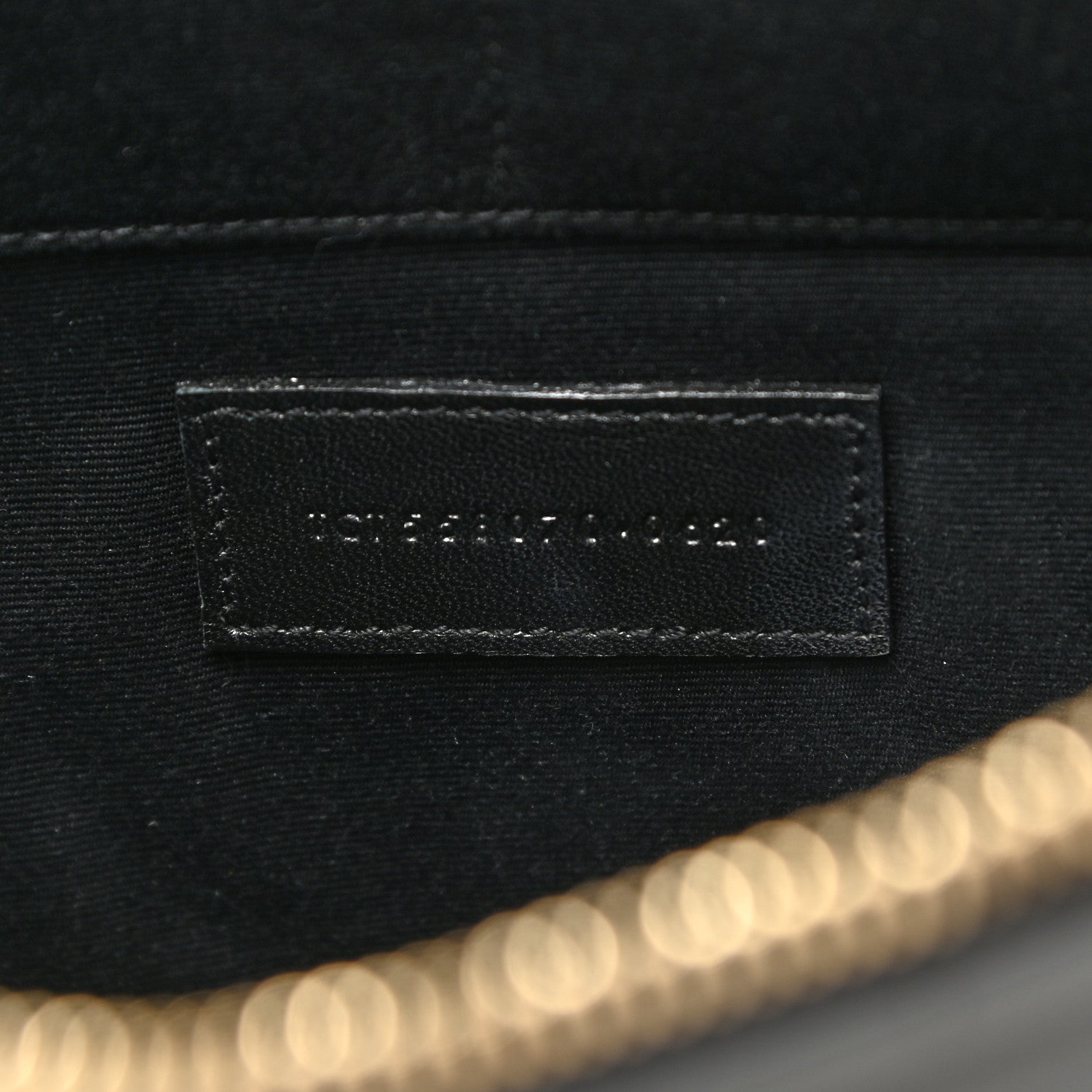 Saint Laurent Calfskin Crocodile Embossed Tablet Pouch Black 7 of 8