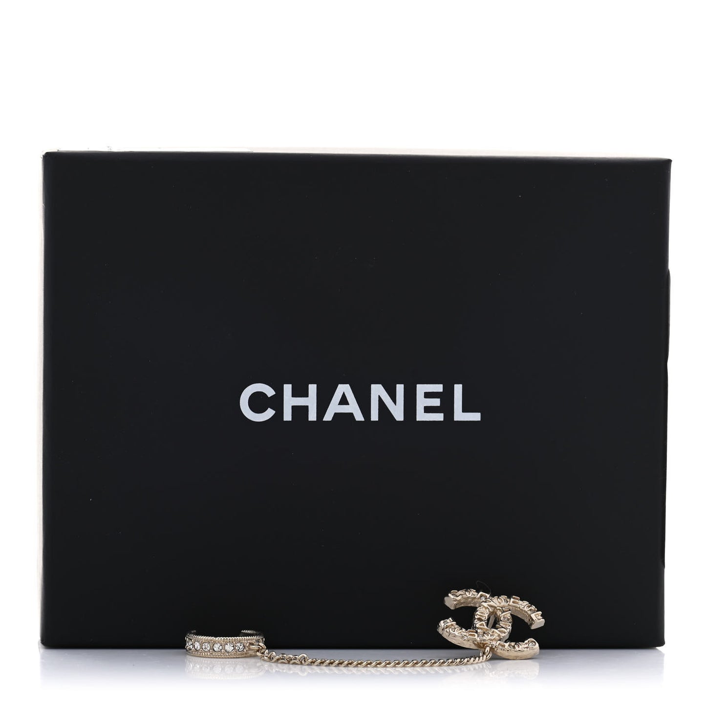 Crystal CC Cuff Single Earring Gold