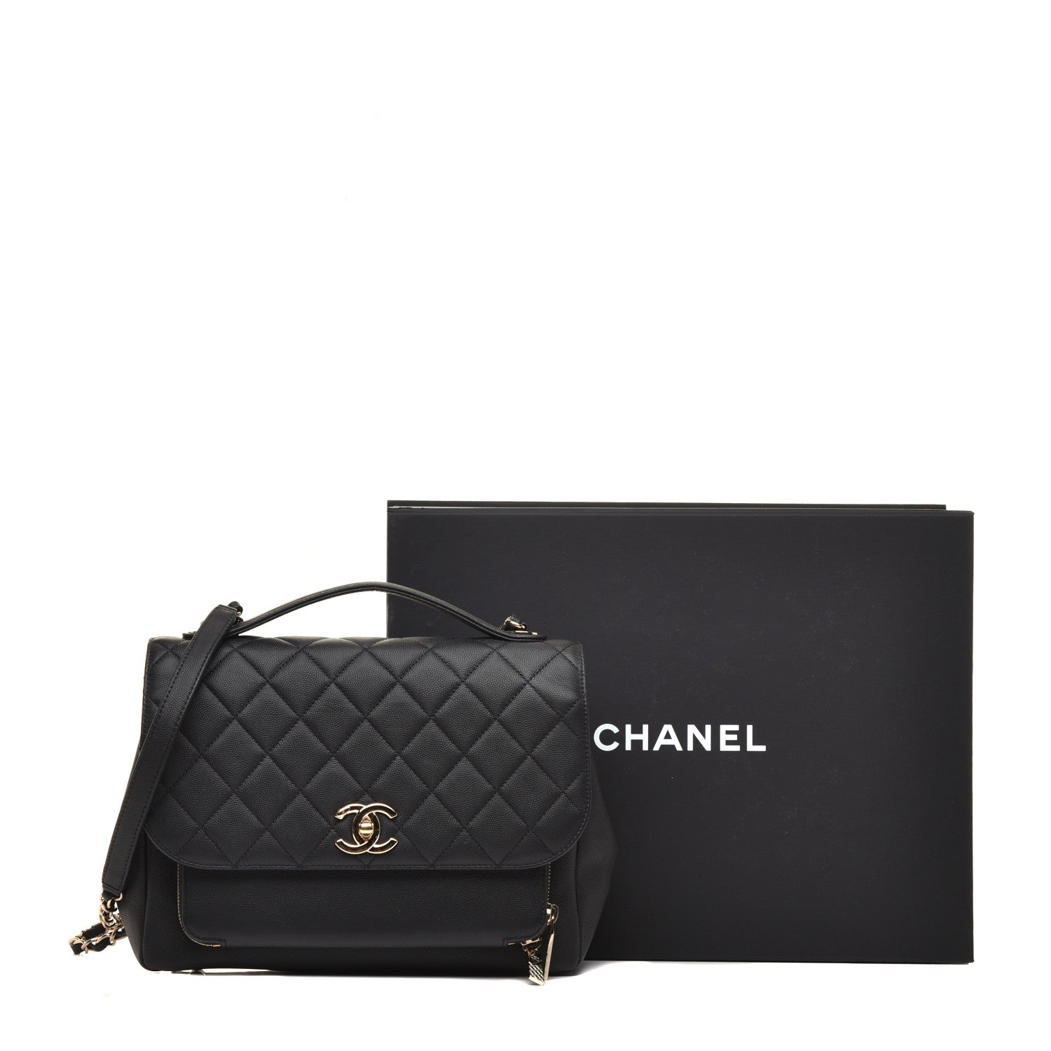 Chanel Caviar Quilted Large Business Affinity Flap Black 10 of 10