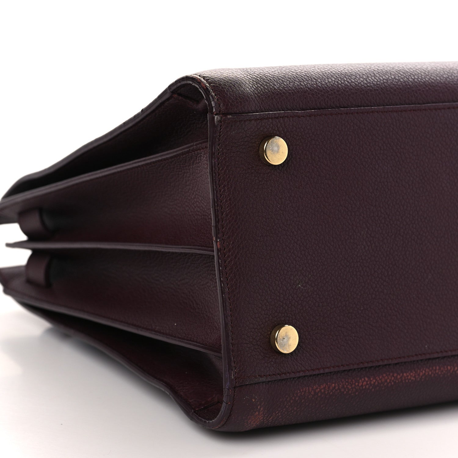 Saint Laurent Grained Calfskin Small Classic Sac De Jour Bordeaux 8 of 11