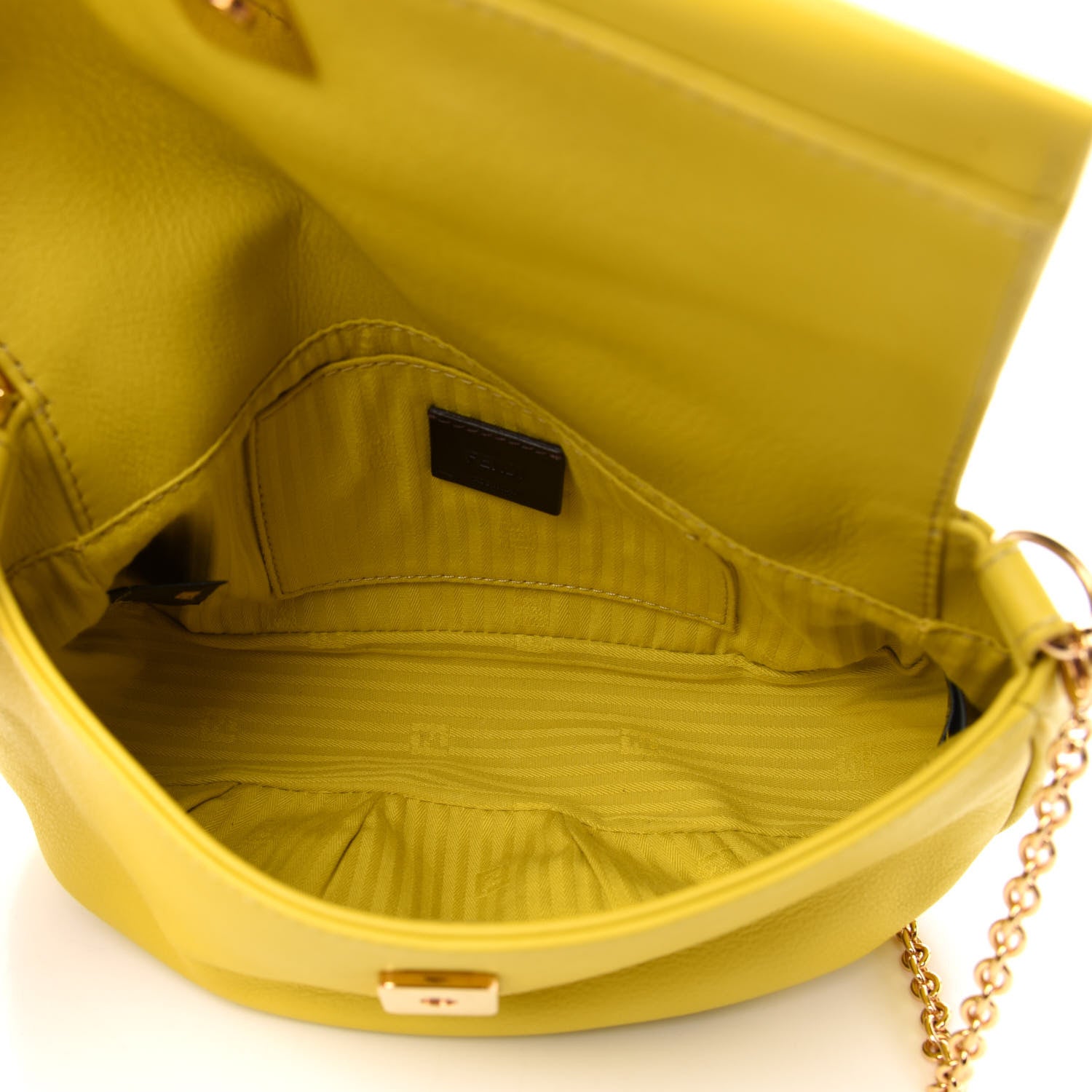Fendi Vitello Flamingo Enamel Fendista Pouchette Crossbody Bag Cedro 5 of 12