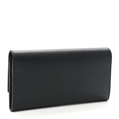 Gucci Dollar Calfskin GG Marmont Continental Wallet Black 3 of 7