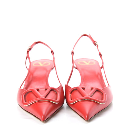 Valentino Garavani Calfskin Tonal Vlogo Slingback 40mm Pumps 39 Rouge Pur 2 of 10