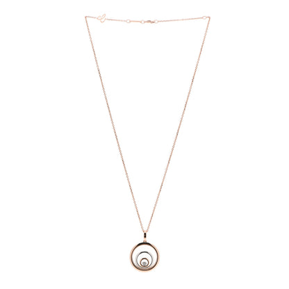 Chopard 18K Rose White Gold Diamond Happy Spirit Pendant Necklace 3 of 6