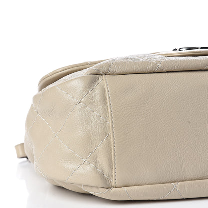 Chanel Glazed Calfskin XL On The Road Flap Ivory 10 of 13