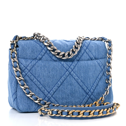 Chanel Denim Quilted Medium Chanel 19 Flap Blue 2 of 9
