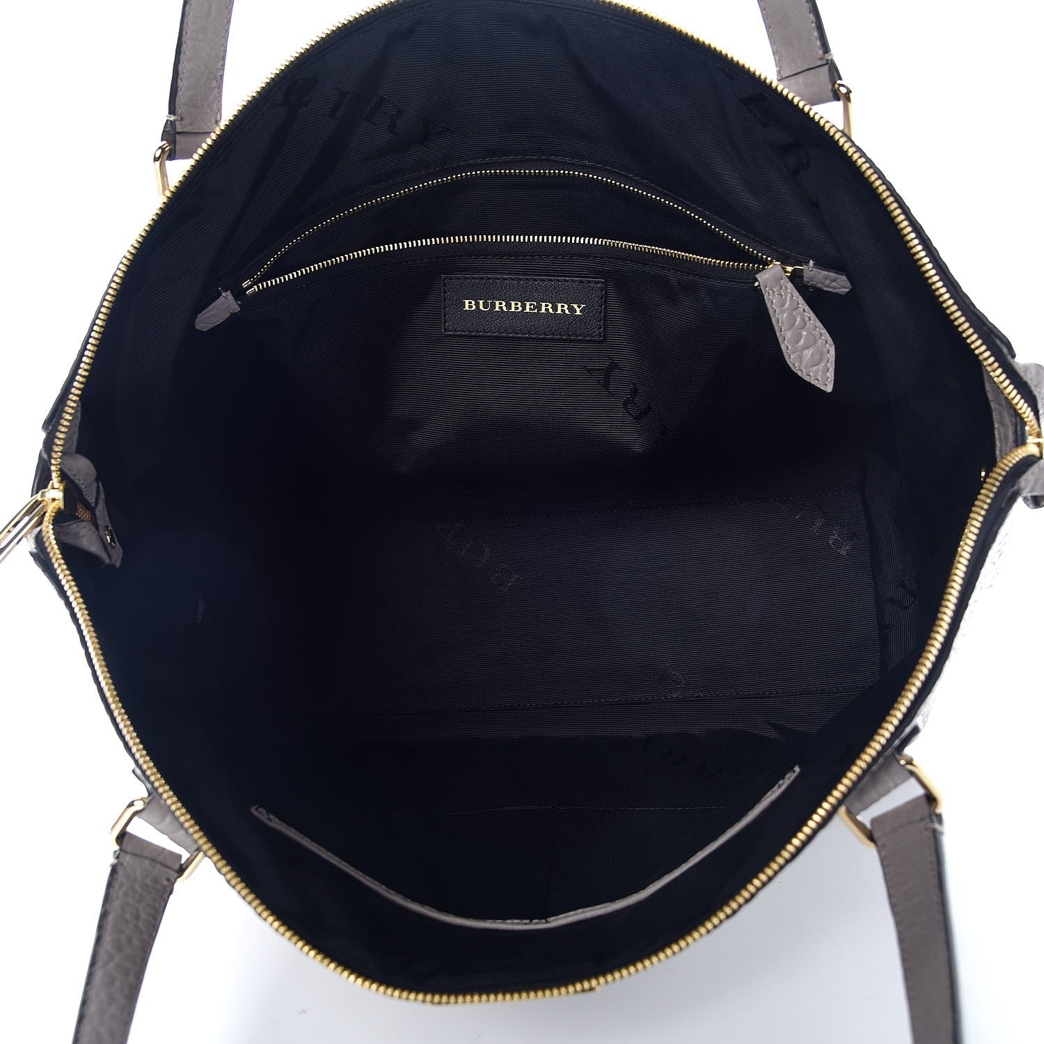 Burberry Signature Grain Calfskin Medium Welburn Tote Pale Grey 5 of 8