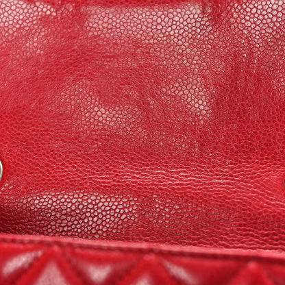 Chanel Caviar Quilted Mini Rectangular Flap Red 14 of 14