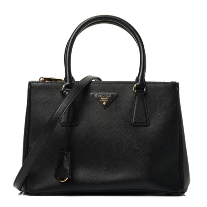 Prada Saffiano Small Galleria Double Zip Tote Black 1 of 4