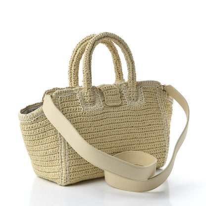 Saint Laurent Raffia Baby Monogram Downtown Cabas Naturale 4 of 10