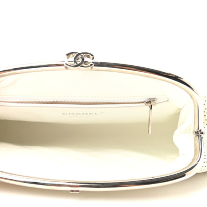 Chanel Lambskin Perforated Timeless Clutch White 4 of 6
