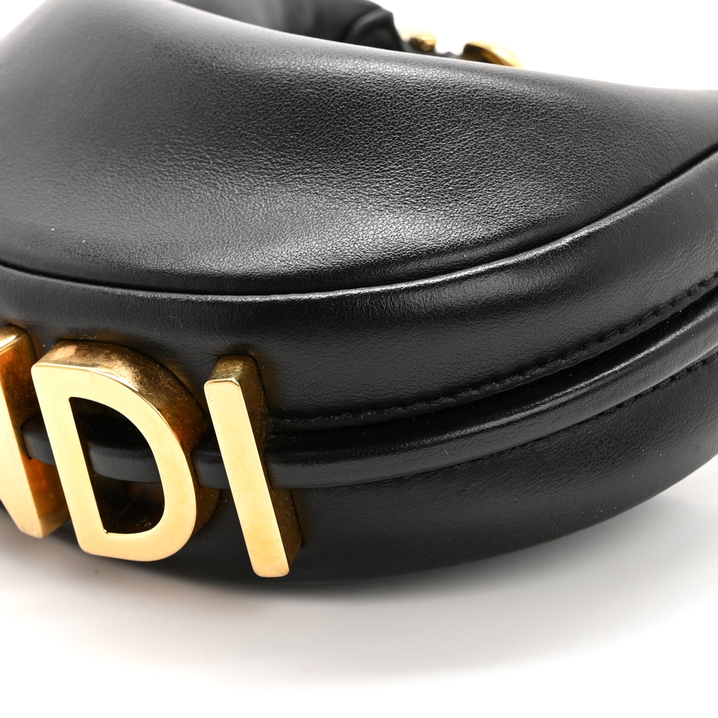 Vitello Grace Matte Nano Fendigraphy Hobo Charm Black