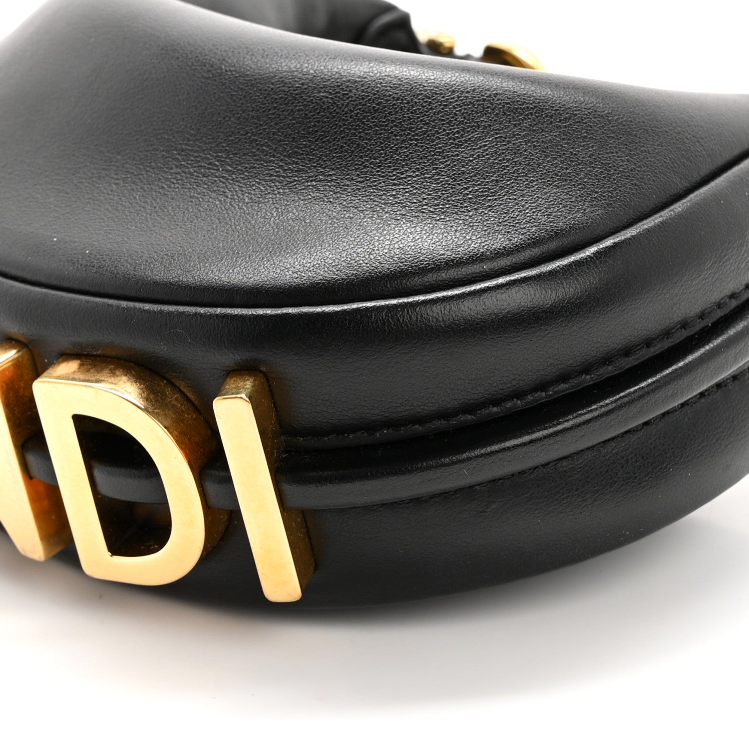 Fendi Vitello Grace Matte Nano Fendigraphy Hobo Charm Black 10 of 13
