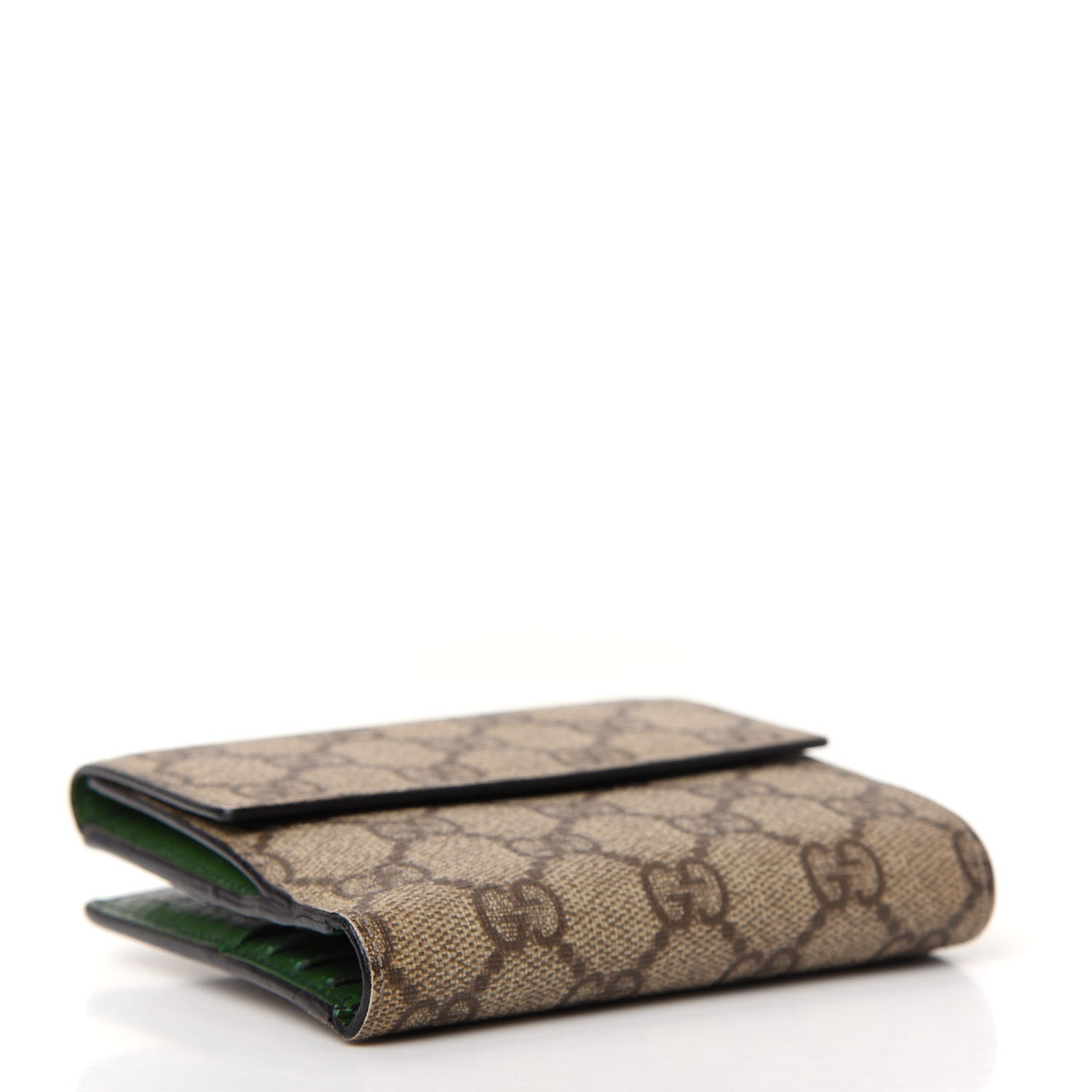 Gucci GG Plus Monogram Ladies GG French Flap Wallet Green 4 of 6