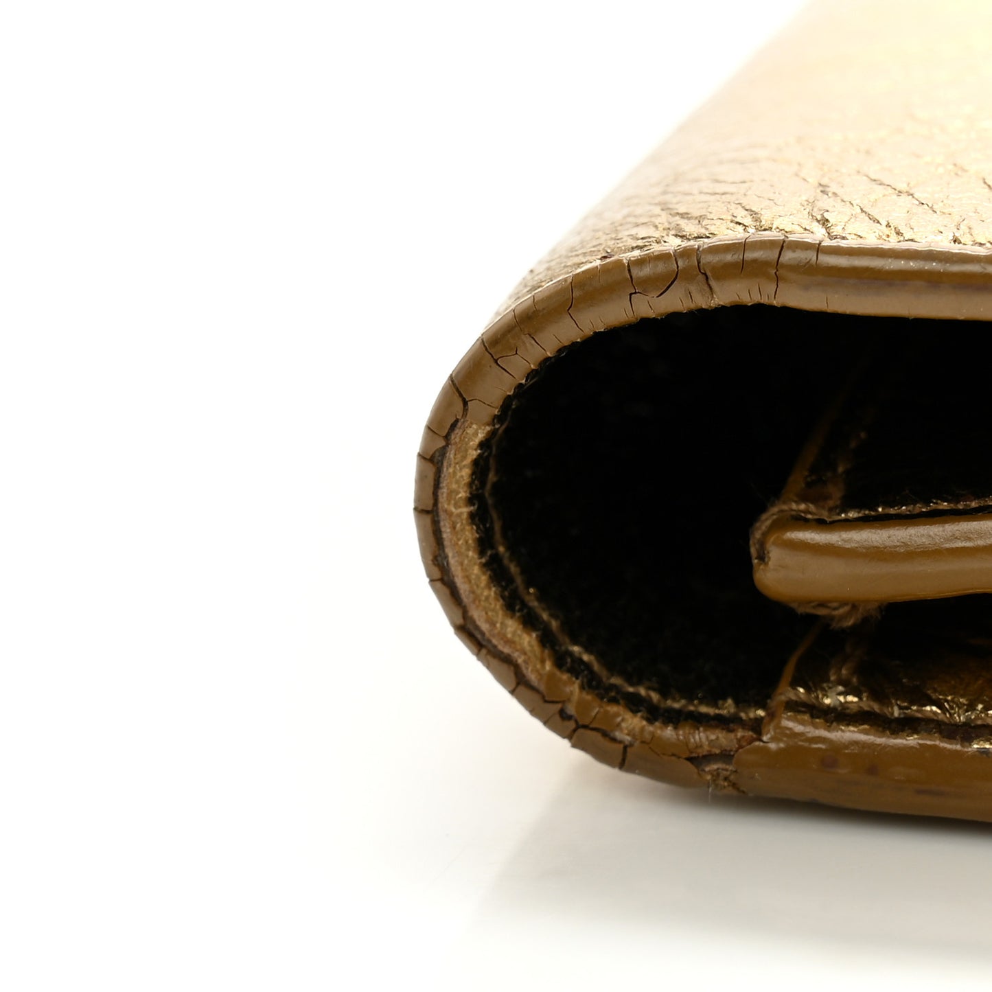 Metallic Calfskin Monogram Large Belle De Jour Clutch Gold