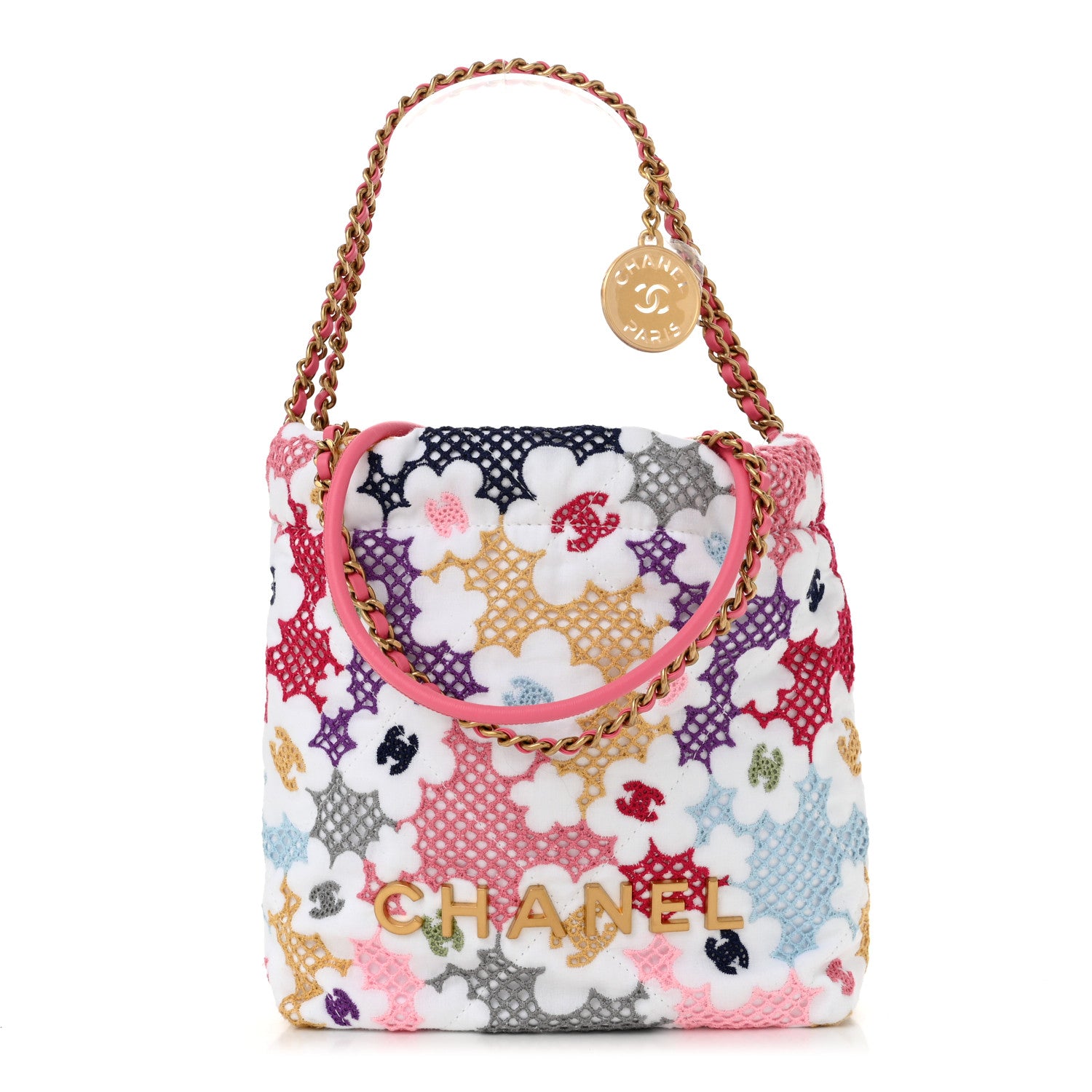 CHANEL 花柄 エコバッグ 大きめ Chanel Lace Patchwork Mini Chanel 22 Multicolor 1644641 – FASHIONPHILE