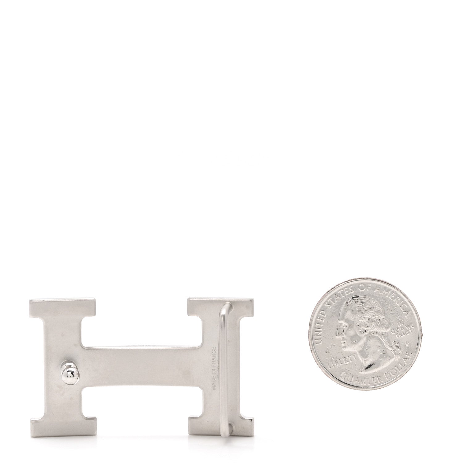 Hermes Polished Palladium 24mm H Belt Buckle Silver 2 of 3