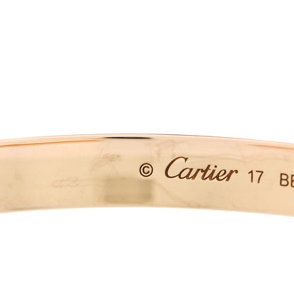 Cartier 18K Yellow Gold LOVE Cuff Bracelet 17 4 of 5