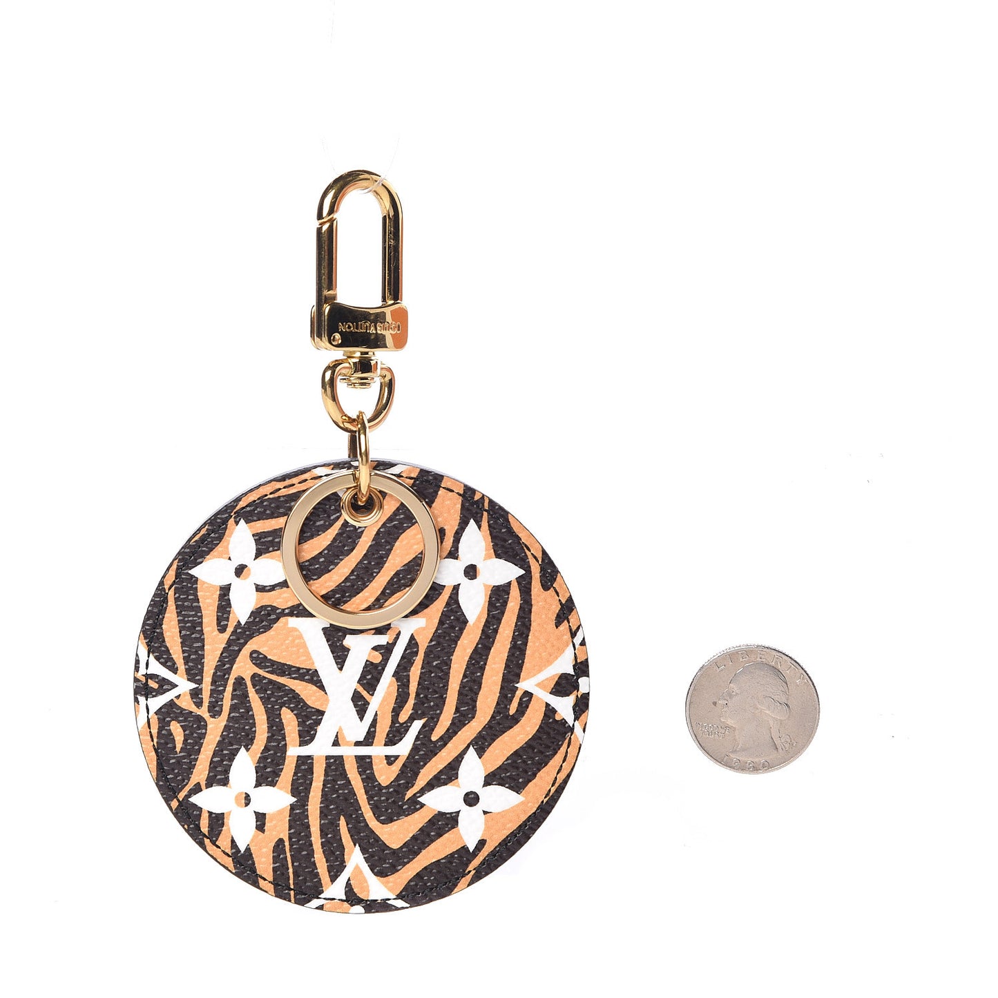 Monogram Giant Jungle Bag Charm Key Holder Black