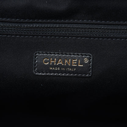 Chanel Woven Straw Raffia Striped Large Deauville Tote Black 6 of 9