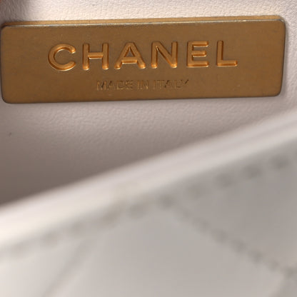 Chanel Lambskin Quilted Mini Flap Top Handle Bag White 6 of 12