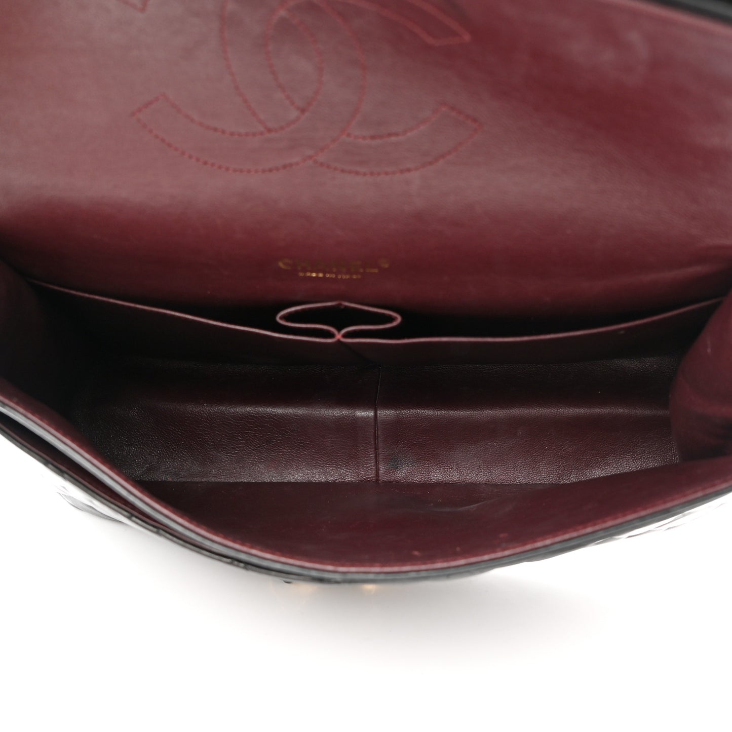 Lambskin Quilted Maxi Double Flap Black