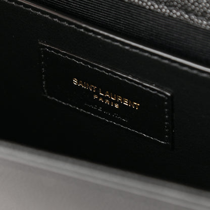 Saint Laurent Grain De Poudre Medium Classic Monogram Kate Satchel Black 6 of 9