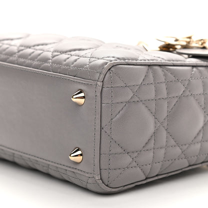 Christian Dior Lambskin Cannage Small Lucky Badges My Lady Dior Grey 7 of 7