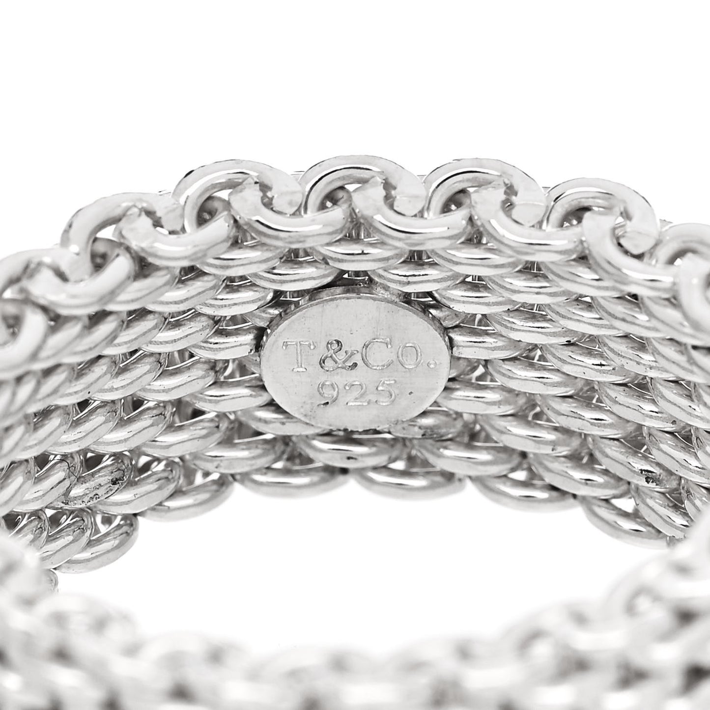 Sterling Silver Somerset Mesh Ring 53 6.25