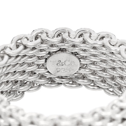 Tiffany Sterling Silver Somerset Mesh Ring 53 6.25 4 of 4