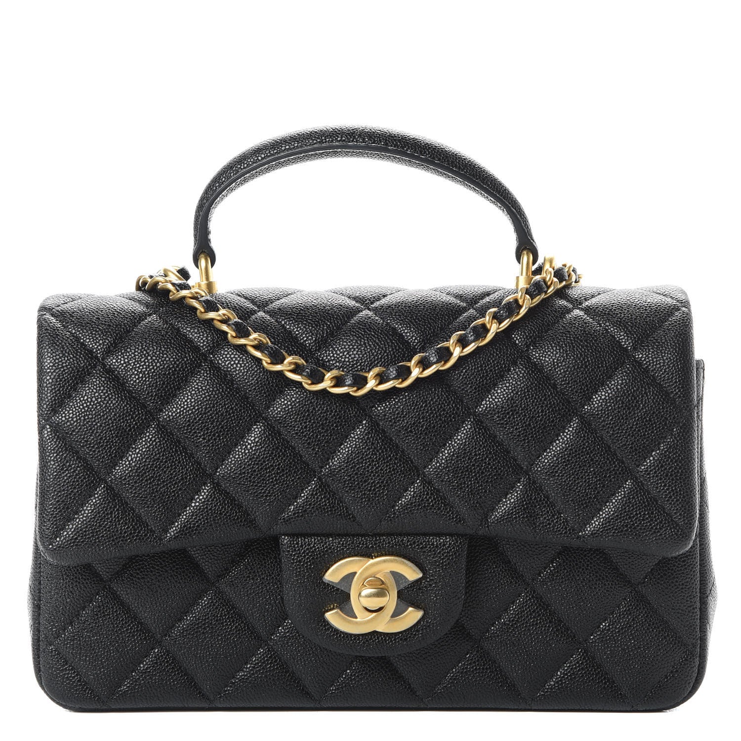 Chanel Caviar Quilted Mini Top Handle Rectangular Flap Black 1 of 11