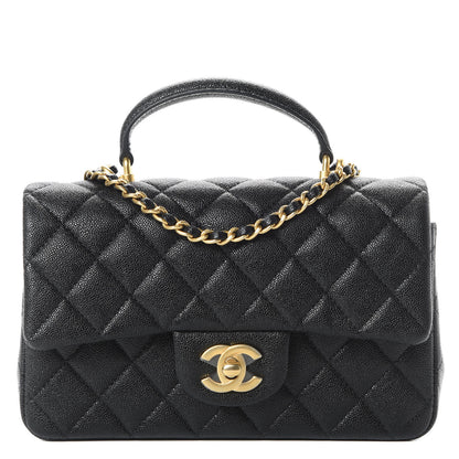 Chanel Caviar Quilted Mini Top Handle Rectangular Flap Black 1 of 11