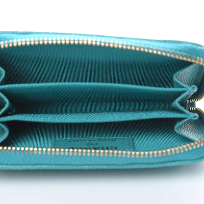 Chanel Caviar Quilted Zip Coin Purse Turquoise 5 of 8