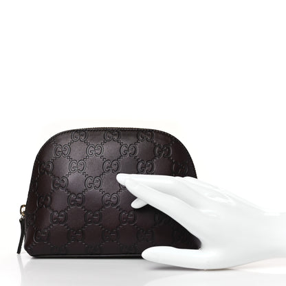 Gucci Guccissima Cosmetic Case Dark Brown 2 of 9