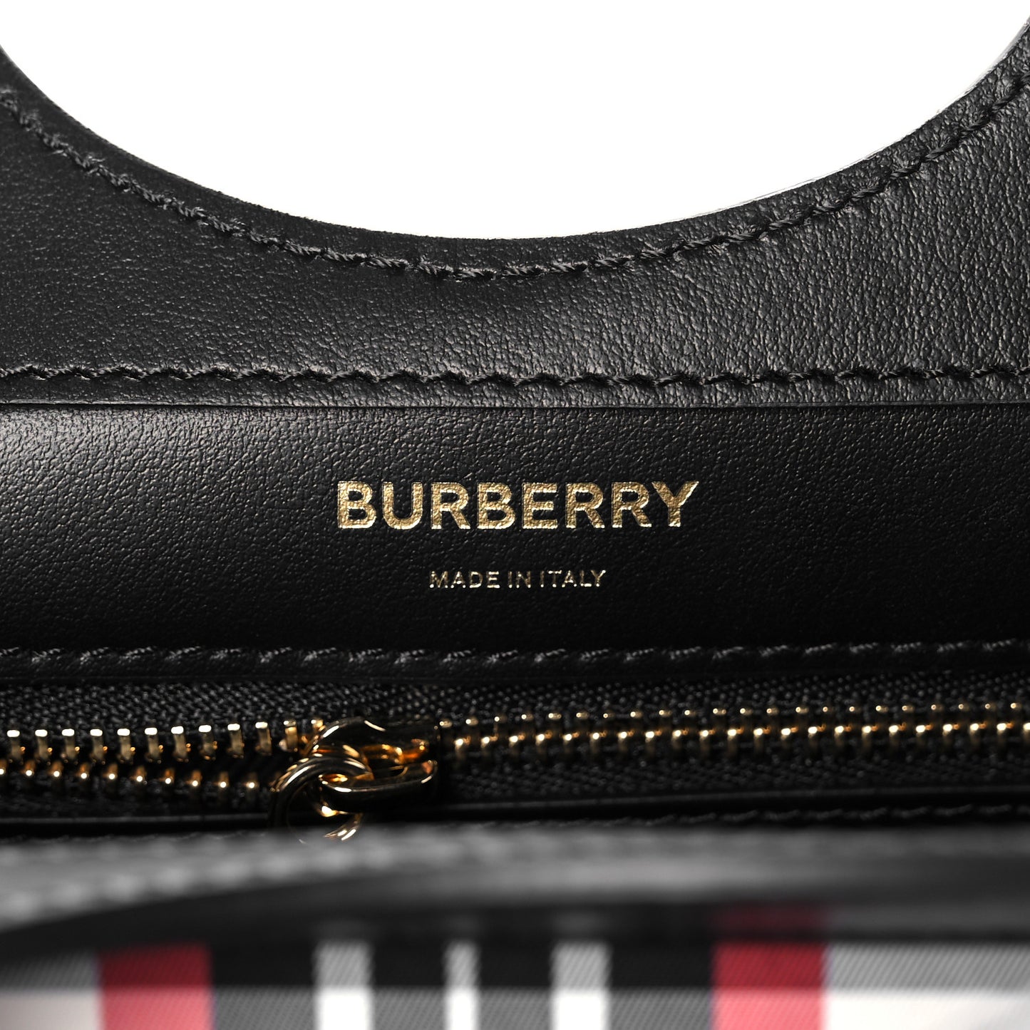 Calfskin Nylon Tartan Mini Pocket Bag Bright Red