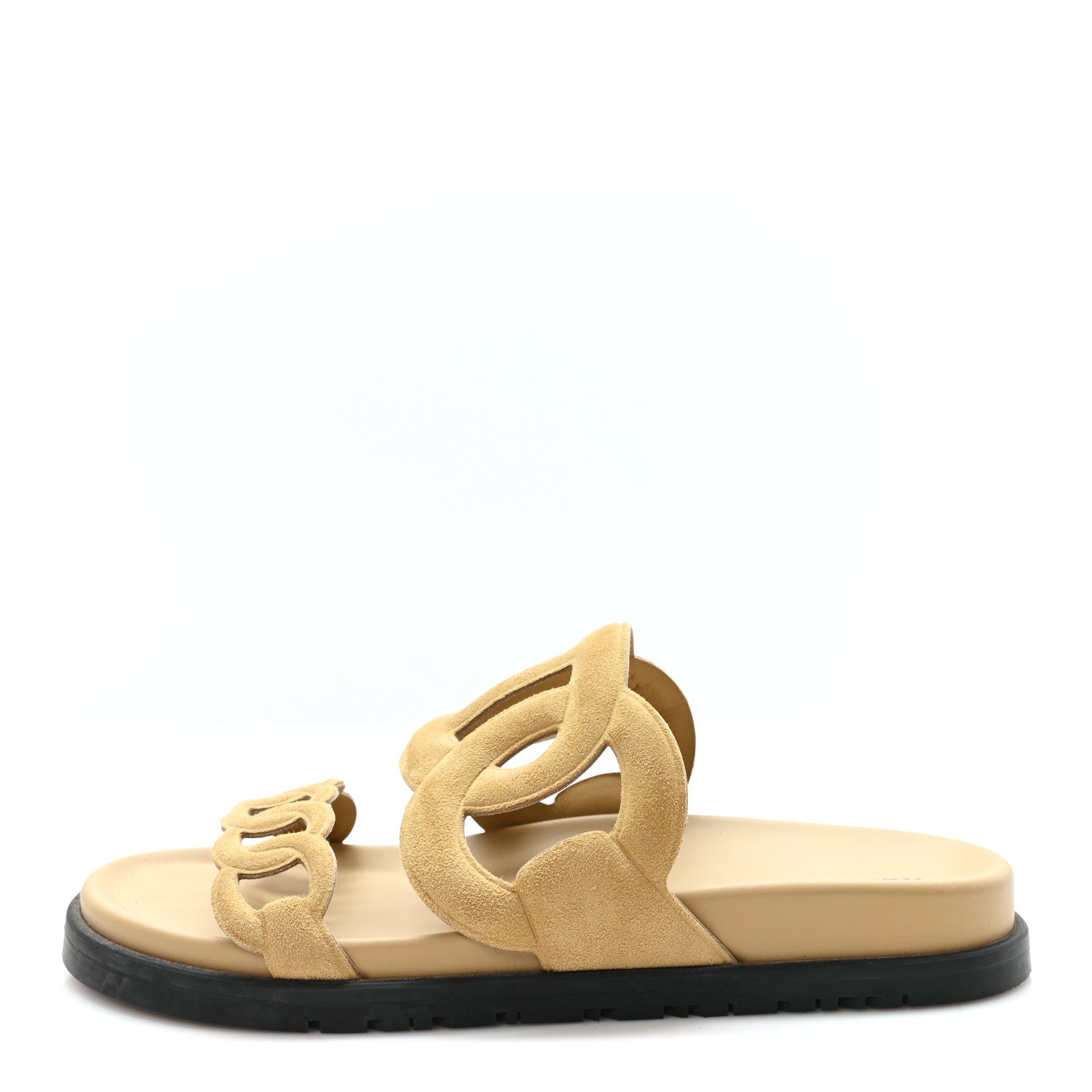 Hermes Suede Goatskin Extra Sandals 36 Beige Argile 1 of 10
