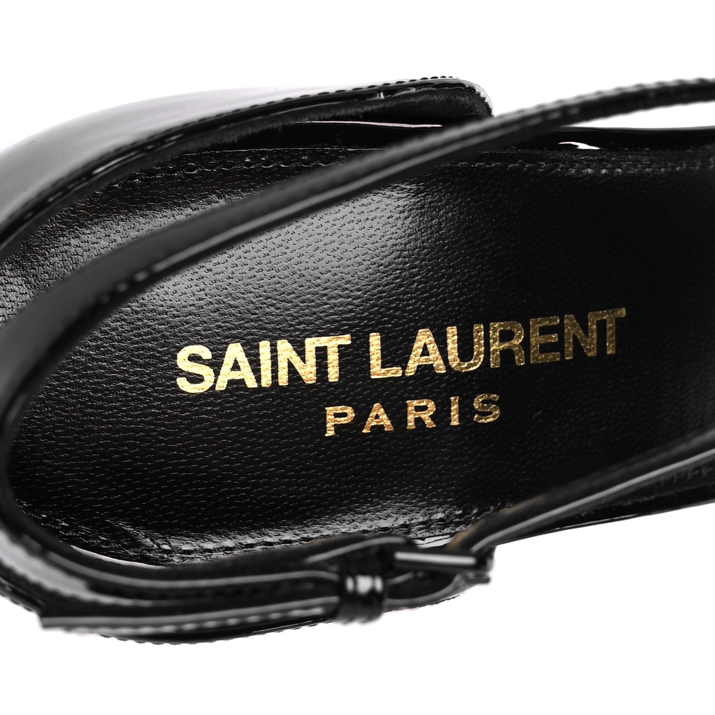 Patent Calfskin Opyum 110 Sandals 39 Black